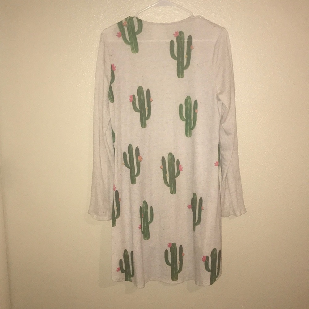 Cacti boutique cardigan waffle knit